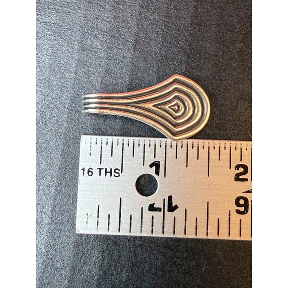 James Avery Concentric Teardrop Pendant Sterling Vintage/Retired - Picture 7 of 8